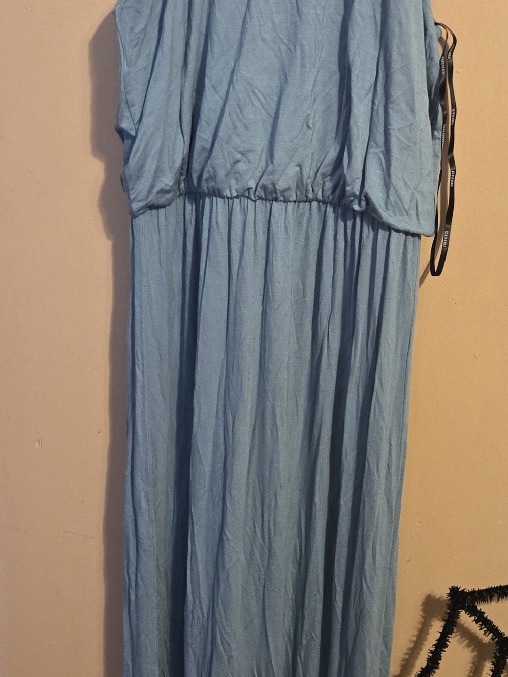 Forever 21 Light Blue Maxi Dress - Gathered Waist Casual Maxi